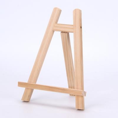 China Mini Wooded Easel Natural Wood Display Table Stand for Card Artist Photos Art Craft Painting Ladder Easel Home Decoration for sale