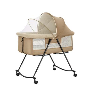 China New Arrival Modern Baby Crib Hutch Cradles Height Adjustable Multifunctional Portable Foldable Baby Crib Hutch for sale