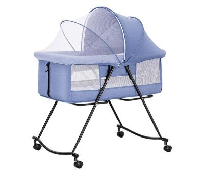 China Multi-Function Portable Foldable Baby Crib Sleep Crib Mobile Portable Children's Crib Hutch New Arrival Baby Crib+Toddler Crib for sale