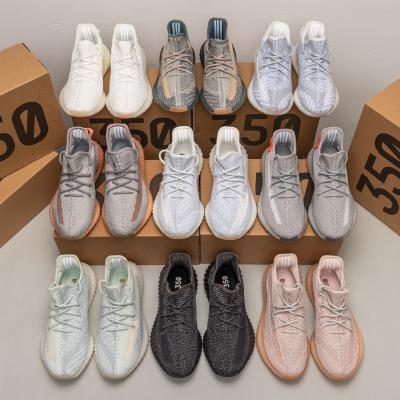 China Cushioning Breathable Fashion Knit 350 YeeZY Sneaker Men's And Women's Shoe Reflective Upper Stocks for sale