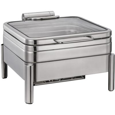 China Normal Luxury Stainless Steel Induction Food Warmer Electric Chafing Dish Buffet for sale