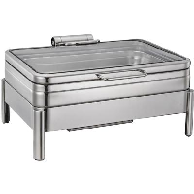 China Normal Luxury Stainless Steel Induction Food Warmer Electric Chafing Dish Buffet for sale