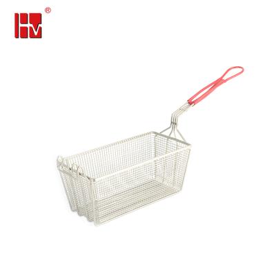 China Sustainable Restaurant Iron Wire Mesh Deep Fat Fryer French Fry Rack Rack for sale