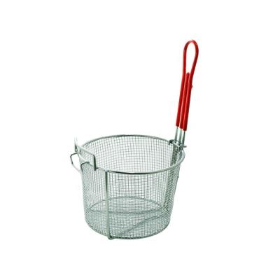 China Sustainable Stainless Steel Wire Mesh Deep Fry Potato Fryer Round Basket for sale