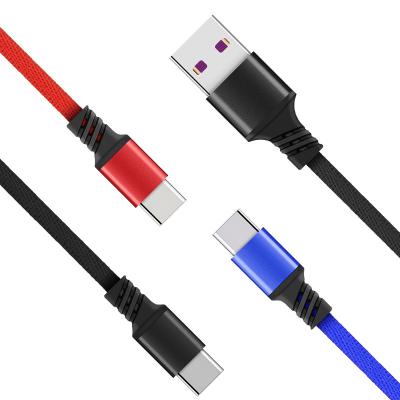 China High Quality Braided Material Type C USB Interface Data Transmission Line USB Mobile Phone Etc.electronic Product Wholesale 5A Fast Charging Cable for sale