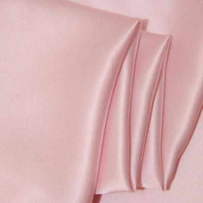 China Solid Color Viable Wholesale Silk Satin Fabric Spandex Stock 16/19MM Silk Elastic RTS Fabric for sale