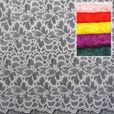 China High Quality Sustainable Cotton Lace Fabric Cheap Wedding Lace Up Embroidered Fabrics for sale