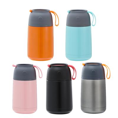 China Business Soft Touch Thermos Vacuum Flask Insulated Stainless Steel Food Jar Colors Customized for sale