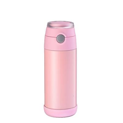 China 2021 Sustainable New Designed Kid's Bottle Stainless Steel Water Bottle With Straw And Suction Spout for sale