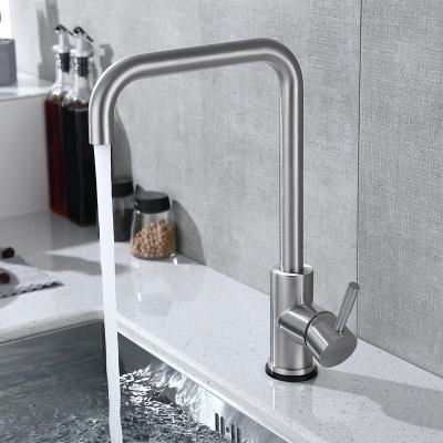 China Sense Faucets 304Stainless Steel Touch Sensor Hot Water Mixer Tap Tall Kitchen Sink Faucet And Cold for sale