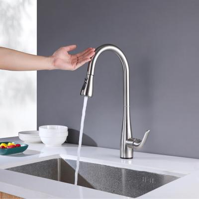 China Sense Faucets Stainless Steel Touch Sensor Pull Out Hot And Cold Water Kitchen Sink Faucet for sale