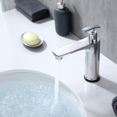 China Sense Taps 304Stainless Touch Sensor Cold Water Basin Sink Faucet Mixer Tap Built In Soap Dispenser for sale