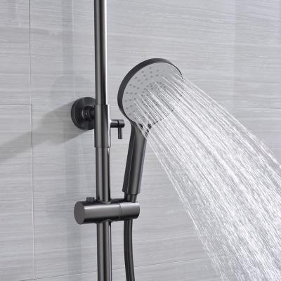 China Without Brass Cheapest Thermostatic Sliding Bar Rainfall Bathroom Rain Bath Sliding Sliding Bar Shower Kit for sale