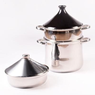 China Amazon Sustainable Custom Caramel Metal Steamer Kitchen Crucible Chocolate Set Metal 304 Stainless Steel for sale