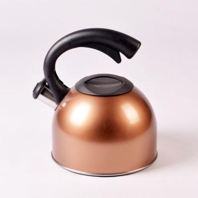 China Sustainable Customized 304 Stainless Steel Color Whistling Tea Kettle For Stove for sale