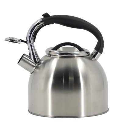 China Sustainable 304 Stainless Steel Heat Resistant Whistling Tea Kettle For Induction Stove for sale