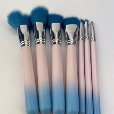 China Angular Blush New Arrival Ombre 7 Pcs High End Private Label Makeup Brush Set Brochas De Maquillaje for sale