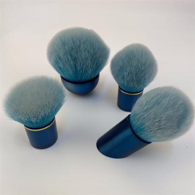 China Angular Blush OEM Customized Design Luxury Mini Makeup Brush Set 4 Pcs Handle Blue Shape Fashion Dropshipping for sale