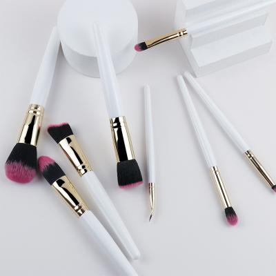 China Angular Blush Catboy Wholesale White Handle 10Pcs Premium Hair Makeup Set Brush for sale