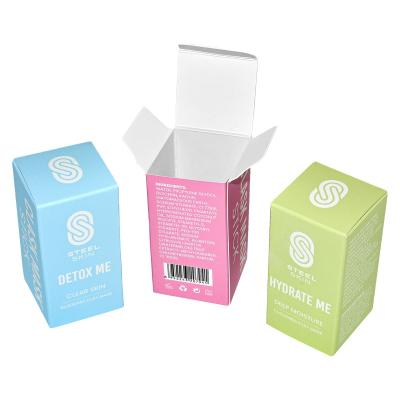 China Recyclable Custom New Arrival For Simple Elegant Folding Cardboard Boxes Cosmetic Packaging Box For Skin Care for sale