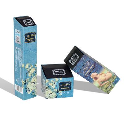 China Beautiful Recyclable Luxury Paper Container Custom Gift Cosmetic Boxes For Skin Care Packaging Box Set for sale