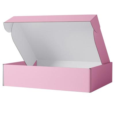 China Recyclable Paper Airplane Home Work Home Packing Package Shipping Customized Delivery Folding Pink Shipping Cardboard Box for sale