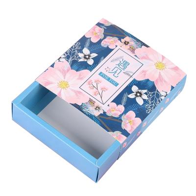 China Recyclable Cosmetic Drawer Makeup Cosmetic Gift Rectangle Packaging Recyclable Cosmetic Box for sale