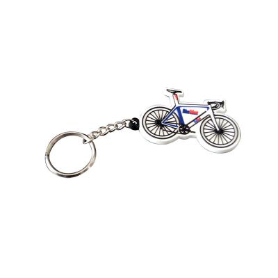 China OEM Souvenir PVC Soft Custom Shape Soft Bike PVC Key Chain, PVC Rubber Key Chain, High Quality Silicone Keychain for sale