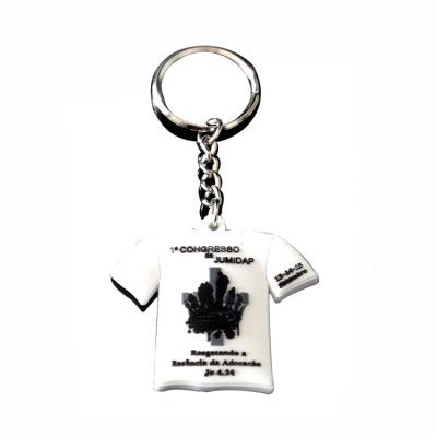 China 2020 Wholesale Club Soft Rubber Soccer Soft Key Chain PVC 3D Key Chain T-shirt Cloth Custom Keychain for sale