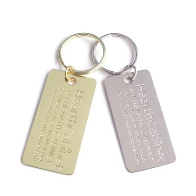 China Metal China Blank Square Metal Key Chain Available In Two Colors for sale