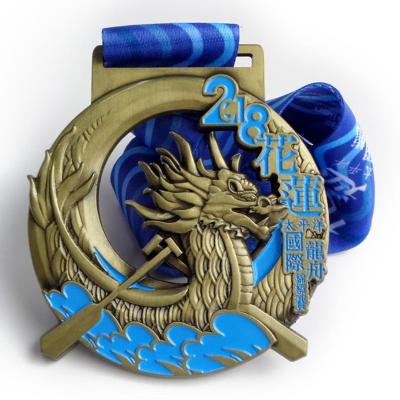 China 3D Europe Medal Dragon Gift Trophies And Medals China Symbolic Triathlon Medallion for sale