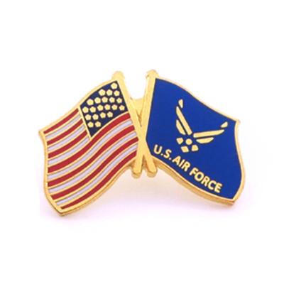 China Custom Souvenir Europe Enamel Flag Badge Zinc Alloy Synthetic Enamel Pins Twin Small Flag Flag Lapel Pin for sale