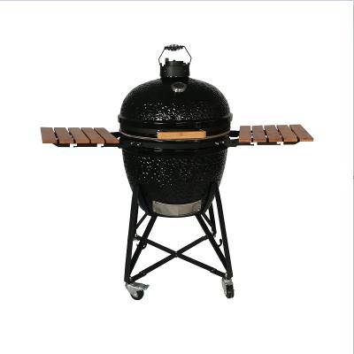 China Easily Assembled Outdoor Ceramic BBQ Grill 22 Inch Kamado Chicken Roasting BBQ Smoker Garden Charcoal BBQ Grill for sale