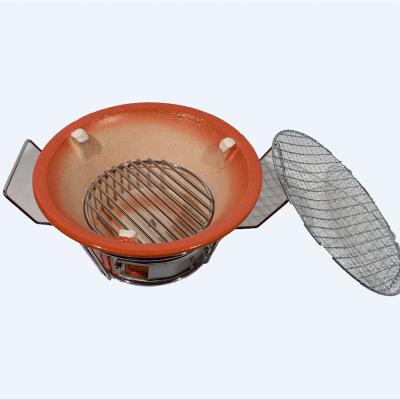 China Hot Selling MINI Capacity Outdoor Garden Picnic Kamado BBQ Smokeless Camping Ceramic Grills 10 Inch Large Size Adjustable Quality for sale