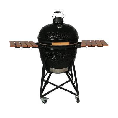 China Outdoor Easily Assembled 22 Inch BBQ Kitchen Wholesale Easily Cleaned Cheap Portable Camping Useful Heat Resistant Ceramic Grill for sale