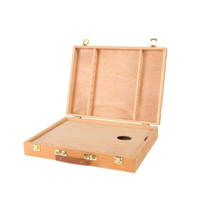 China Easel Multifunctional Toolbox Wooden Painting Laptop Tools Box HX-2 Beech Wood for sale