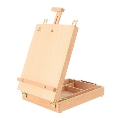 China Easel High Quality French Sketch Easel Painting Table Wooden Box for sale