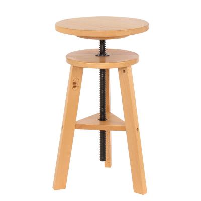 China Swivel Spiral Lifting Rotating Stool Beech Wood Free Lifting Adjustable Height Professional Art Painting Sketch Tripod Professional Painting Stool for sale