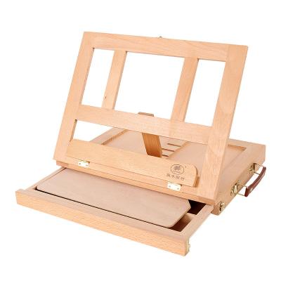 China Wooden Easel Easel Painting Desk Box With Drawer for sale