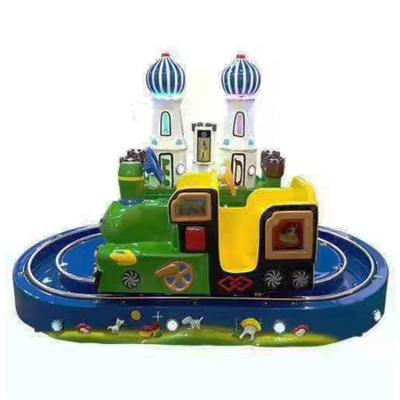 China Factory direct high quality fiberglass mini children's amusement park castle track train for sale