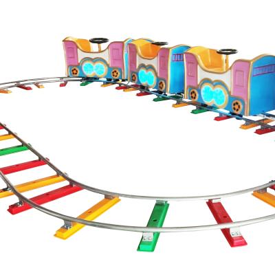 China Fiberglass Kids Amusement Park Ride On Train With Tracks Ride On Sale Can Be Customized for sale