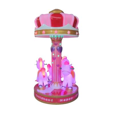 China Fiberglass+Plastic Kids Carousel Amusement Park Carousel Horse Ride For Sale for sale