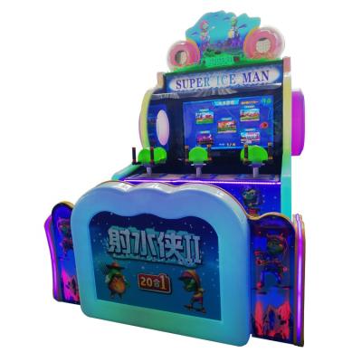 China Coin Operated Shooting Arcade Game Machine Metal+plastic 3 People Arcade Plants Super Ice Man Water VS Zombies Game Machine for sale