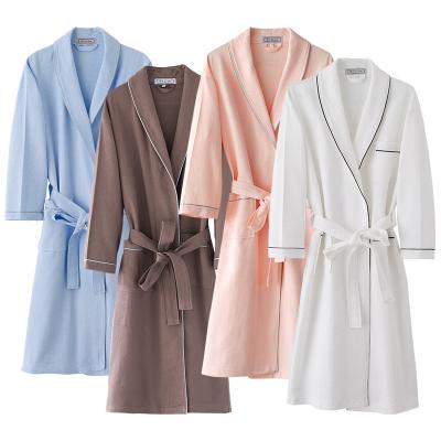 China Breathable High Quality Waffle Weave Hotel Spa Bathrobe for sale