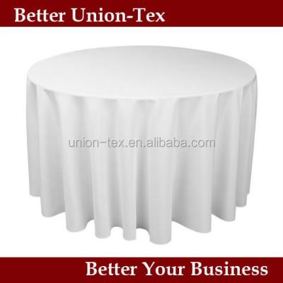 China CHEAP PRICE from Oilproof! ! Wholesale White Round Plain Polyester Wedding Tablecloth for sale