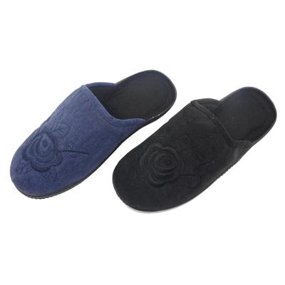 China Simplicity Corduroy Indoor Hot Selling Upper Shoes Winter Slippers Injection Ladies Slippers for sale