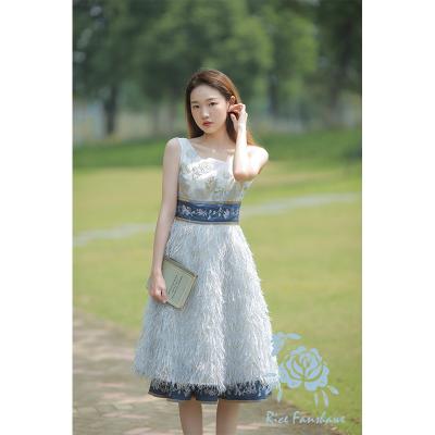 China New Anti-wrinkle Girls Princess Dress OEM Party Fashion Elegant Flowing Breathable Dress for sale