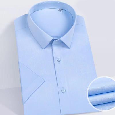 China 100% Cotton Shirt Men's Long Sleeve Turn-Down Collar Advanced Business Wedding Solid Color Anti-pilling Casual Shirt for sale