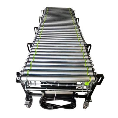 Cina Hotels Factory Price Unloading Artifact Powered Flexible Expandable Roller Conveyor in vendita