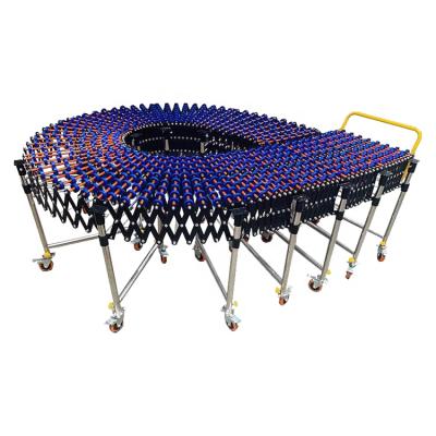 China Cheap Wholesale High Quality Telescopic Flexible Conveyor Manual Flexible Price Telescopic Roller Conveyor For Unloading Goods for sale